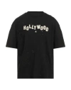Amiri Mens Shotgun Brand-embroidery Relaxed-fit Cotton-jersey T-shirt Black