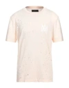 Amiri Man T-shirt Blush Size M Cotton In Pink