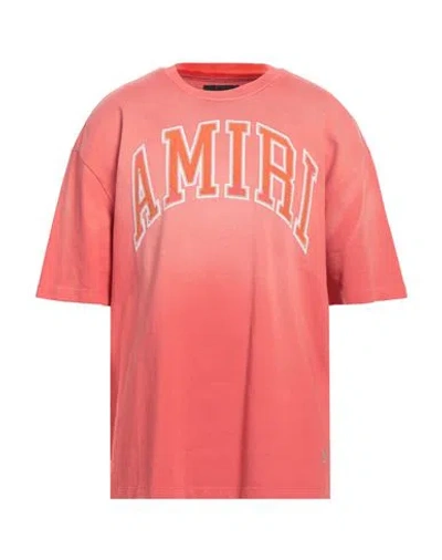Amiri Man T-shirt Coral Size L Cotton, Elastane
