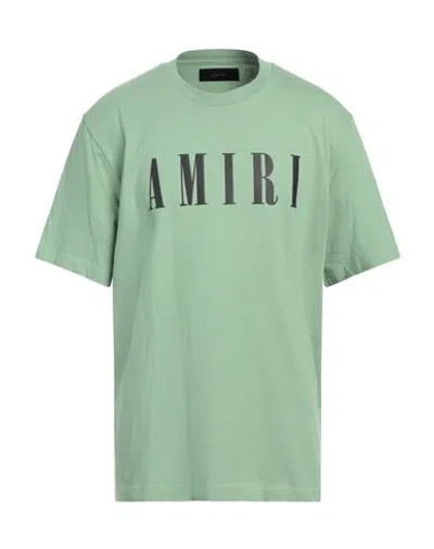 Amiri Man T-shirt Light Green Size S Cotton