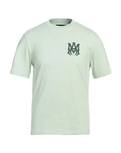 Amiri Man T-shirt Light Green Size S Cotton In Blue