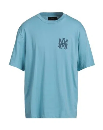 Amiri Man T-shirt Sky Blue Size Xxxl Cotton, Elastane