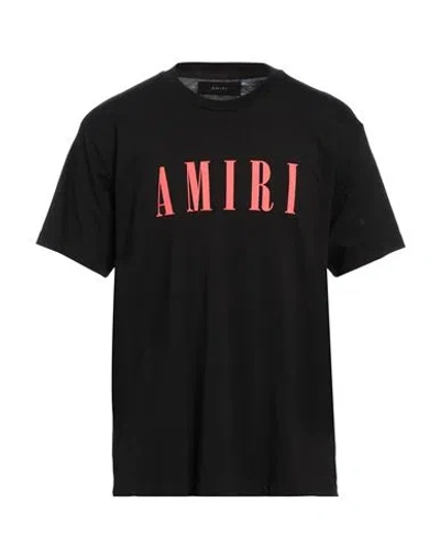 Amiri Man T-shirt Steel Grey Size L Cotton In Black