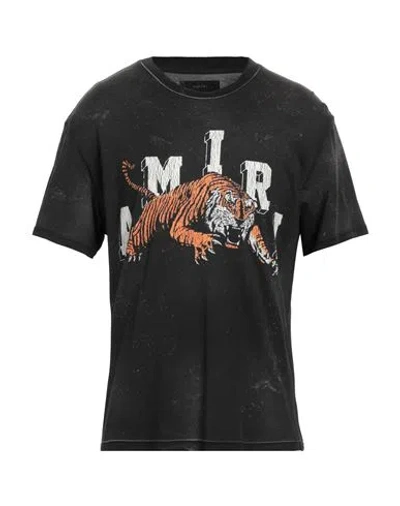 Amiri Man T-shirt Steel Grey Size M Cotton In Gray