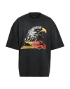 Amiri Eagle Oversized Crewneck T-shirt In Black