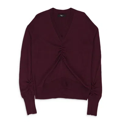 Amiri Maroon V-neck Sweater In Purple