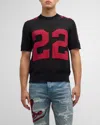 AMIRI MEN'S 22 INTARSIA MESH T-SHIRT