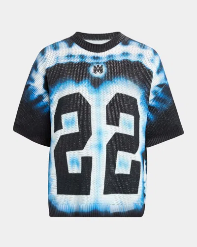 Amiri Men's 22 Tie-dye Knit T-shirt In Blue