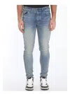 Amiri 3d Bones Skinny Stretch Denim Jeans In Blue
