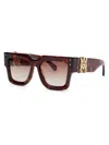 Amiri Men's 57mm Jumbo Ma Logo Sunglasses In Havana Brown Gradient