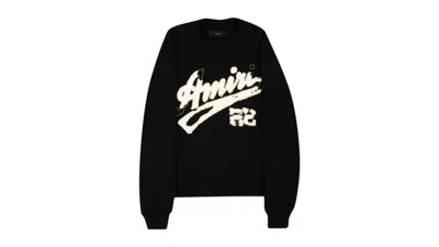 Pre-owned Amiri Men's  22 Crewneck Sweatshirt In Black