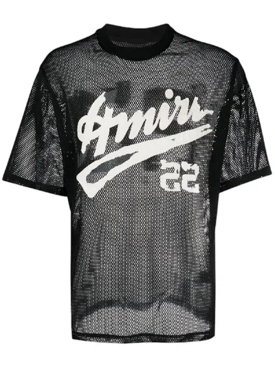 Pre-owned Amiri Men's  22 Mesh Tee Shirt In Black