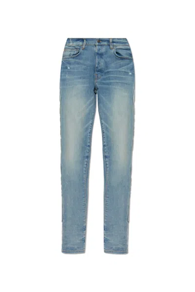 Pre-owned Amiri Men's  3d Bones Skinny Jean In Clay Indigo