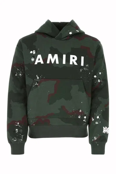 Pre-owned Amiri Men's  Army Logo Hoodie In Camo