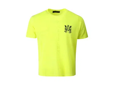 Pre-owned Amiri Men's  Army Stencil Tee Shirt In Lime