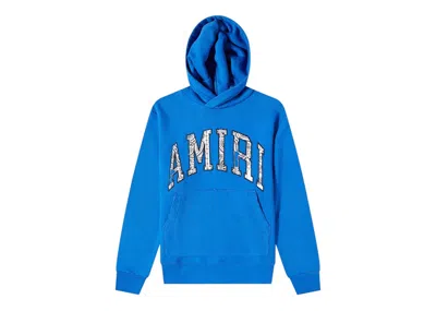 Pre-owned Amiri Men's  Bandana Applique Hoodie In Blue