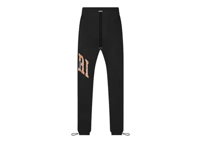 Pre-owned Amiri Men's  Bandana Applique Sweatpants In Black/orange