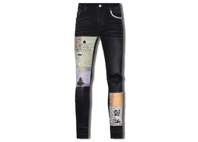 Pre-owned Amiri Men's  Bandana Art Patch Jean In Aged Black
