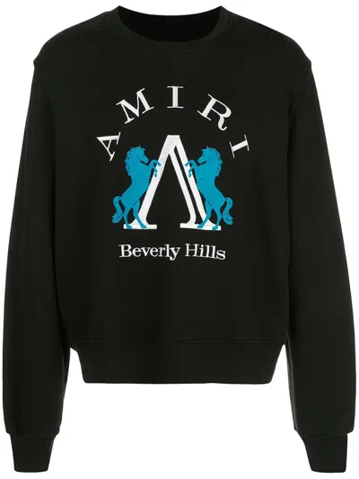 Pre-owned Amiri Men's  Beverly Hills Crew In Black
