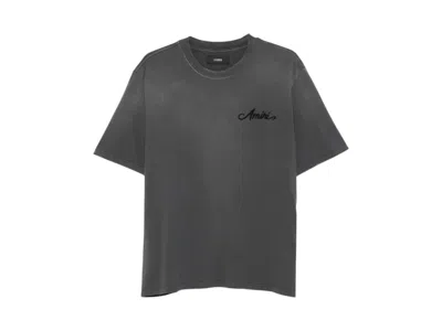 Pre-owned Amiri Men's  Bleach Bandana Patch T-shirt In Black