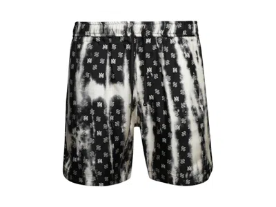 Pre-owned Amiri Men's  Bleached Ma Paisley Silk Short In Black/white