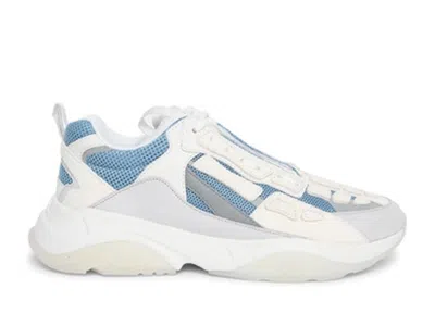 Pre-owned Amiri Men's  Bone Runner Sneakers In Teal/white In Multi