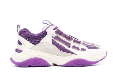 Pre-owned Amiri Men's  Bone Runner Sneakers In White/purple