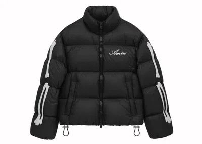 Pre-owned Amiri Men's  Bones Down Jacket In Black