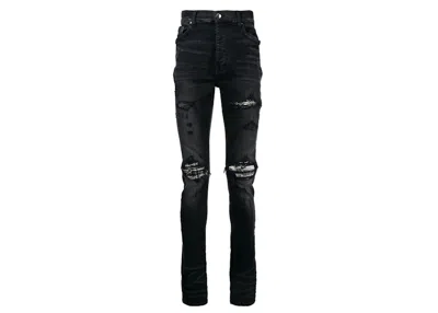Pre-owned Amiri Men's  Boucle Mx1 Skinny Jeans In Indigo Black
