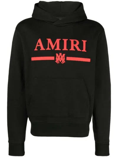 Pre-owned Amiri Men's  Browns Fashion Logo Applique Hoodie In Black/red In Multi
