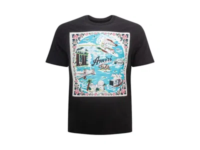 Pre-owned Amiri Men's  California Hawaiian Tee Shirt In Black