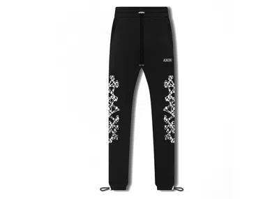 Pre-owned Amiri Men's  Checkered Bones Sweatpant In Black