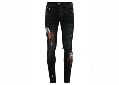 Pre-owned Amiri Men's  Classic Stencil Jean In Aged Black