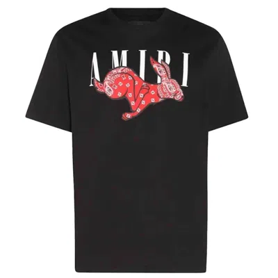 Pre-owned Amiri Men's  Cny Rabbit Logo T-shirt In Black