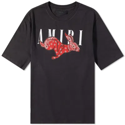 Pre-owned Amiri Men's  Cny Rabbit Logo Tee Shirt Tee Shirt In Black