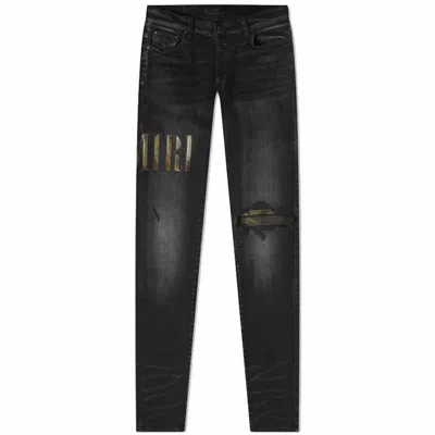 Pre-owned Amiri Men's  Core Applique Jeans In Aged Black