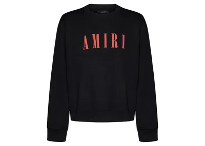 Pre-owned Amiri Men's  Core Logo Crewneck Sweatshirt In Black/red