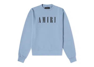 Pre-owned Amiri Men's  Core Logo Crewneck Sweatshirt In Dusty Blue