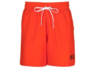 Pre-owned Amiri Men's  Core Logo Swim Shorts In Orange