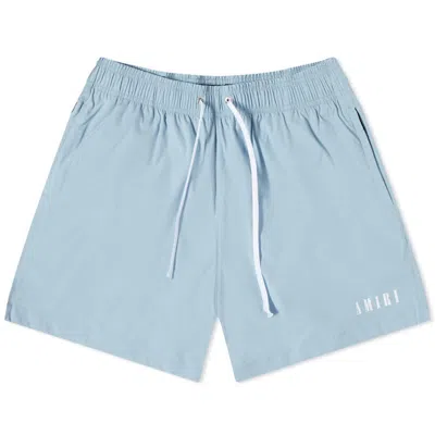 Pre-owned Amiri Men's  Core Logo Swim Shorts Swim Shorts In Dusty Blue