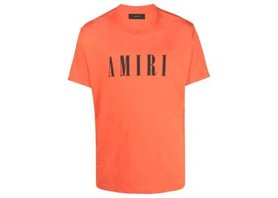 Pre-owned Amiri Men's  Core Logo Tee Shirt In Orange/black In Multi