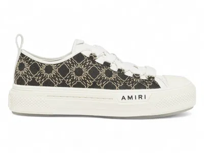 Pre-owned Amiri Men's  Court Low Ma Quad Sneakers In Black/gold In Multi