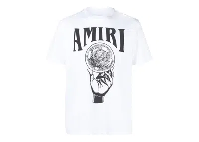 Pre-owned Amiri Men's  Crystal Ball Short Sleeve Tee Shirt In White