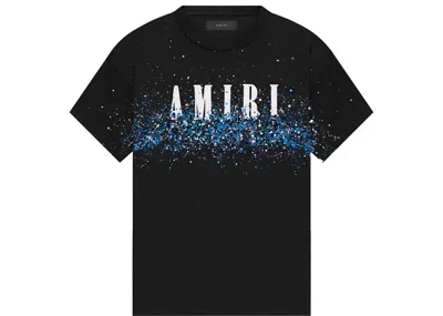 Pre-owned Amiri Men's  Crystal Core Logo Painter Tee Shirt In Black