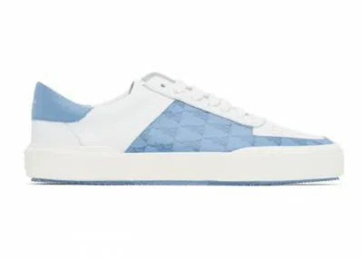 Pre-owned Amiri Men's  Dagger Monogram Low Sneaker Colbat/ Sneakers In Cobalt Blue/white