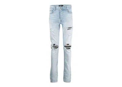 Pre-owned Amiri Men's  Distressed Effect Washed Slim Denim Jeans In Blue