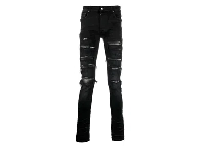 Pre-owned Amiri Men's  Distressed Skinny Jeans In Black