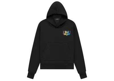 Pre-owned Amiri Men's  Exclusive Beverly Hills Hoodie In Black/rainbow