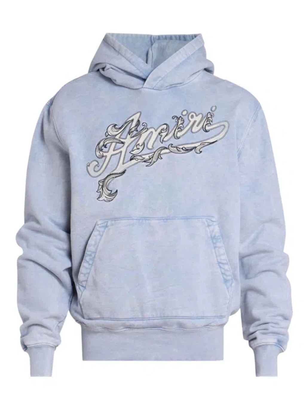 Amiri Blue Filigree Hoodie In Ashley Blue | ModeSens