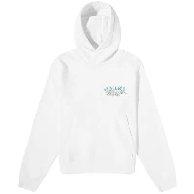 Pre-owned Amiri Men's  Floral Logo Hoodie In White